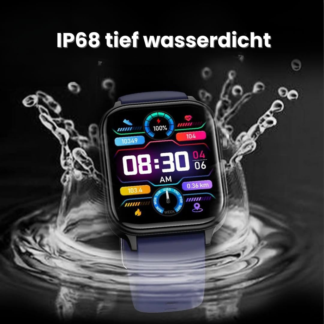 GlucoCare SOS Original Smartwatch with SOS Emergency Call, Automatic Fall Detection, 24/7 Health Monitoring and Activity Tracking for Seniors - Safety and Comfort Combined – Bild 6