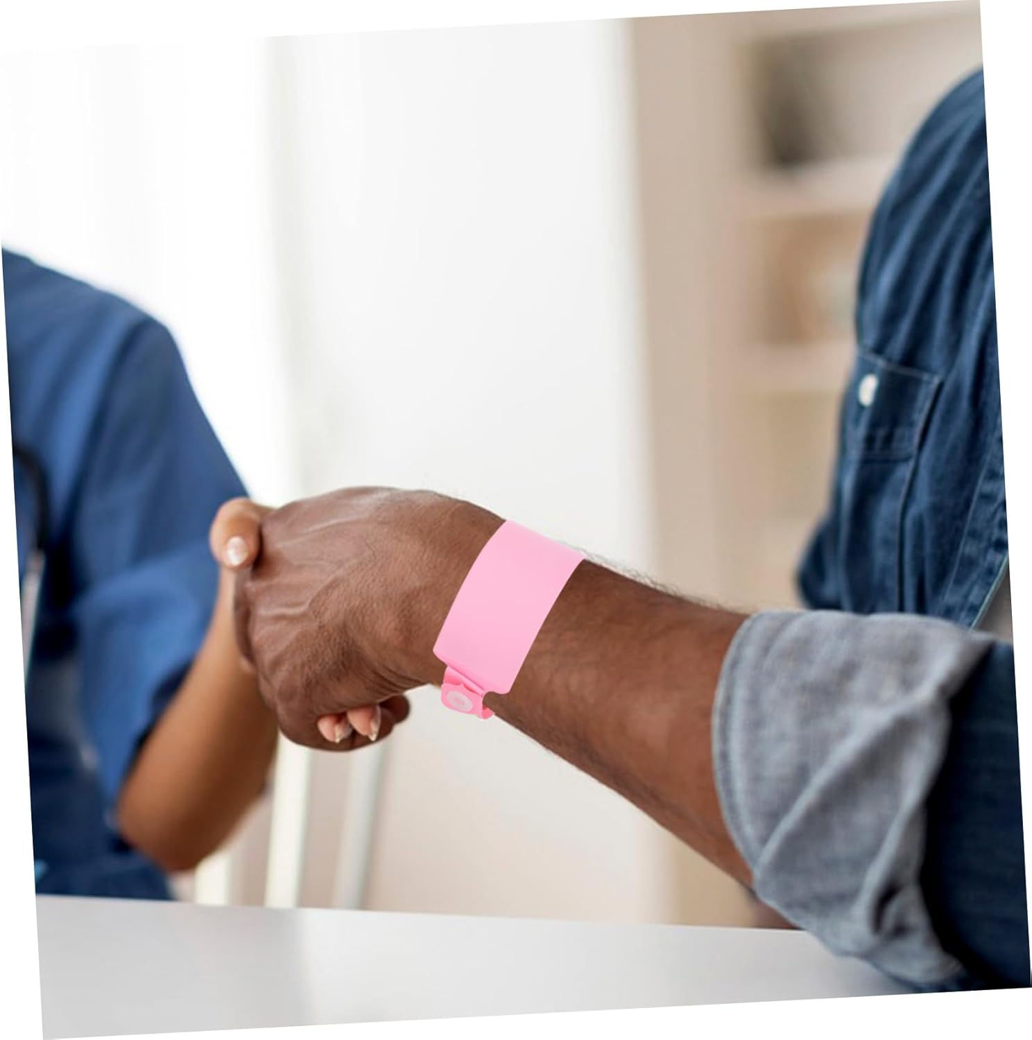 VALICLUD Pack of 100 Tear-Resistant Hospital ID Wristbands Writeable Disposable Patient Bracelets in Pink Medical Identification Bands for Clinic and Care – Bild 4
