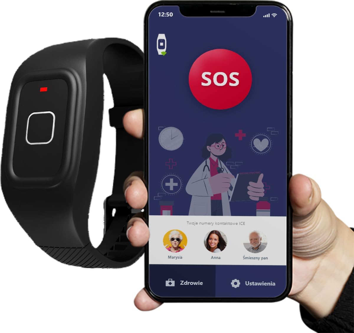 Maxcom FW735 - Emergency Call Bracelet for Elderly Adults with SOS Emergency Button with Location and Phone Function, with Free App for Smartphone, GPS, – Bild 2