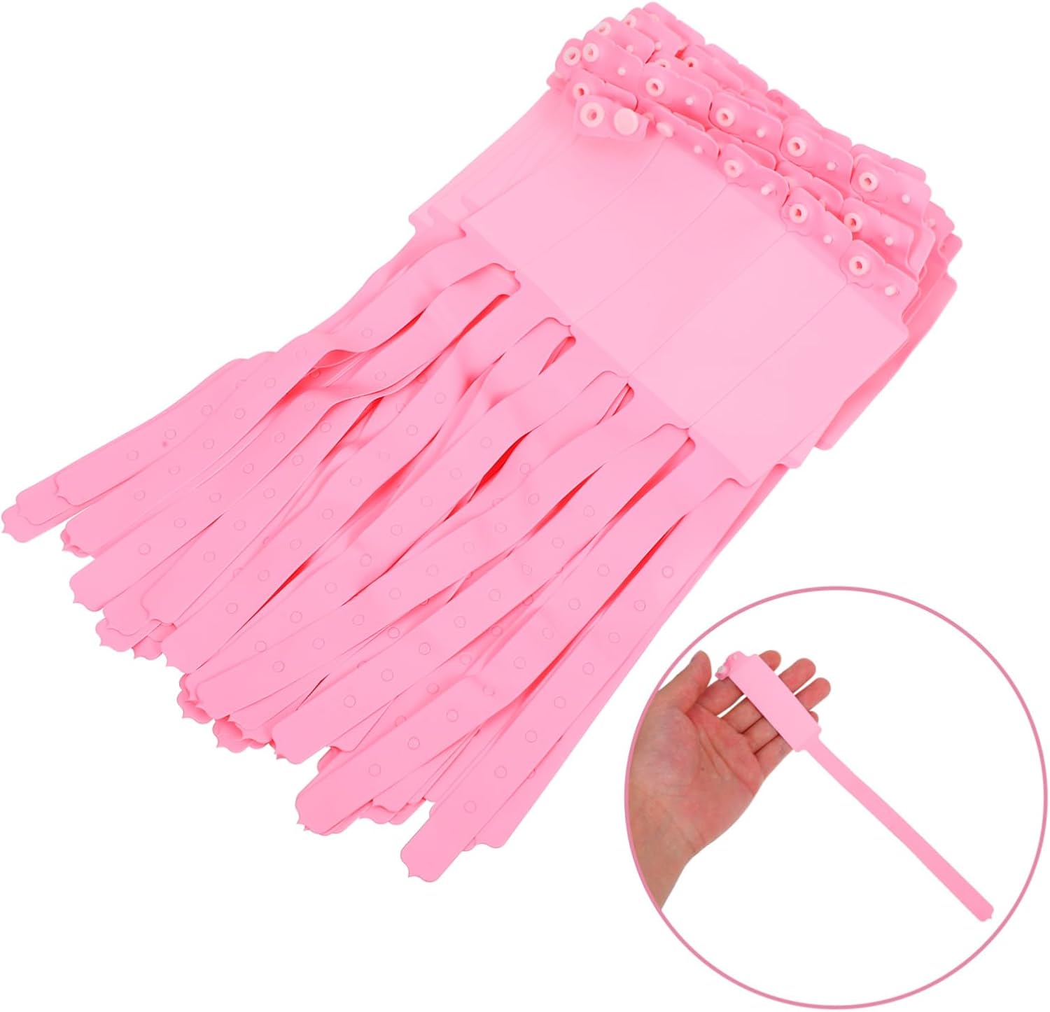 NUOBESTY Pack of 100 Disposable Hospital Bracelets Tear-Resistant Pink with Safety Buckle for Patient Identification – Bild 7