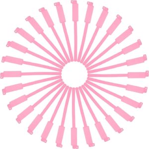 CRAFTHROU Patienten Id Armbänder mit Beschreibbarer Oberfläche 100 Stück Pvc Wiederverwendbar Krankenhaus Informationsarmbänder in Rosa für und