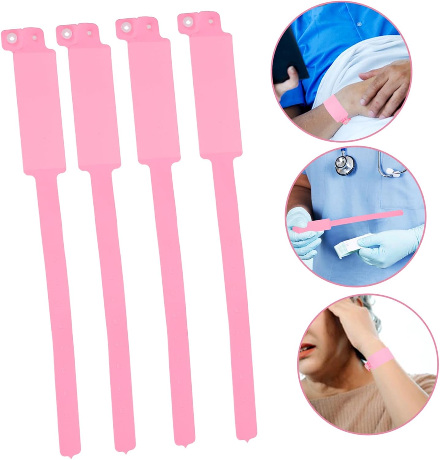 Gadpiparty Pack of 100 Disposable Wristbands, Waterproof Identification Bracelets for Patients, Tear-Resistant Medical Bracelets with Blank Area for Easy Labelling – Bild 7