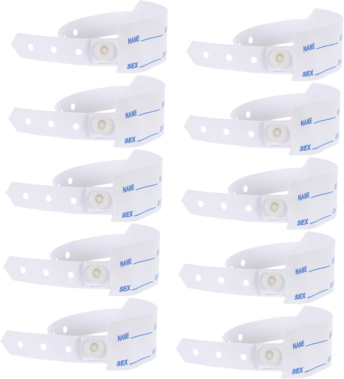 Amosfun Medizinische Armbänder aus Weißem Pvc 100 Stück Wasserfest und Schmutzabweisend Krankenhaus Armbänder zur Patientenidentifikation im Krankenhaus für Erwachsene und Senioren – Bild 9