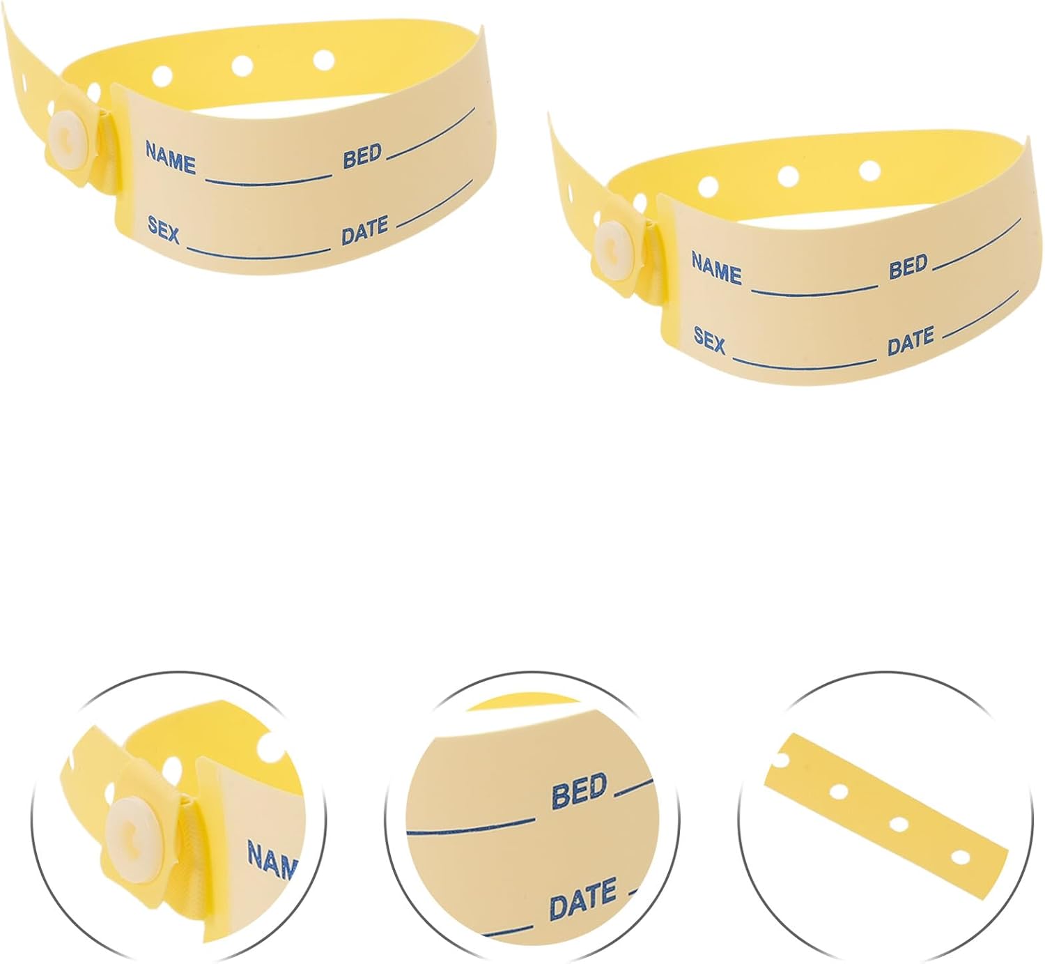 DOITOOL 100 Stück Medizinische Patienten Armbänder Wasserfestes Beschreibbares Einweg Identifikationsarmband für Erwachsene und Senioren Flexibles Krankenhausarmband zur Sicheren – Bild 8