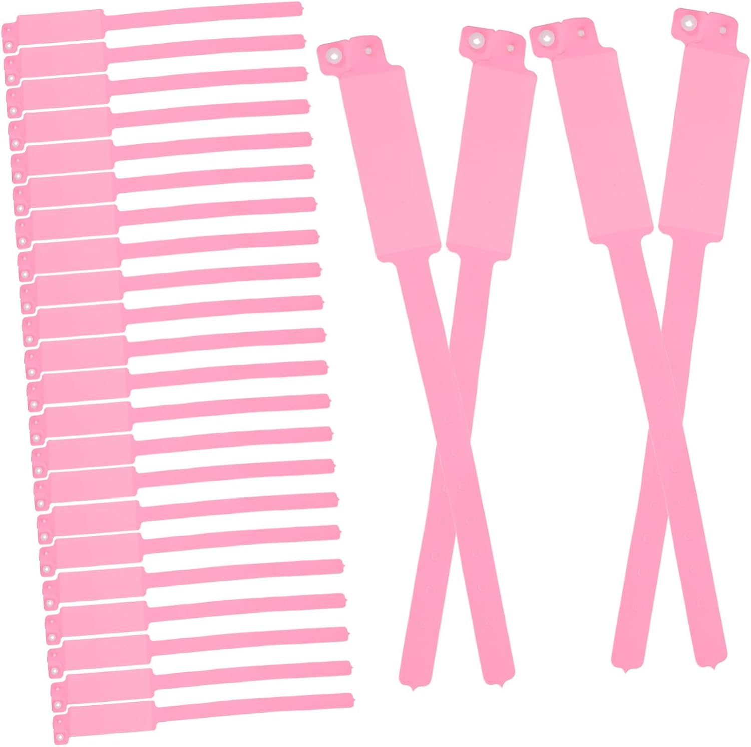 MAGICLULU Pack of 100 Waterproof and Tear-Resistant Medical Patient Bracelets Made of Robust PVC with Secure Clasp for Identification in Writeable and Single Use