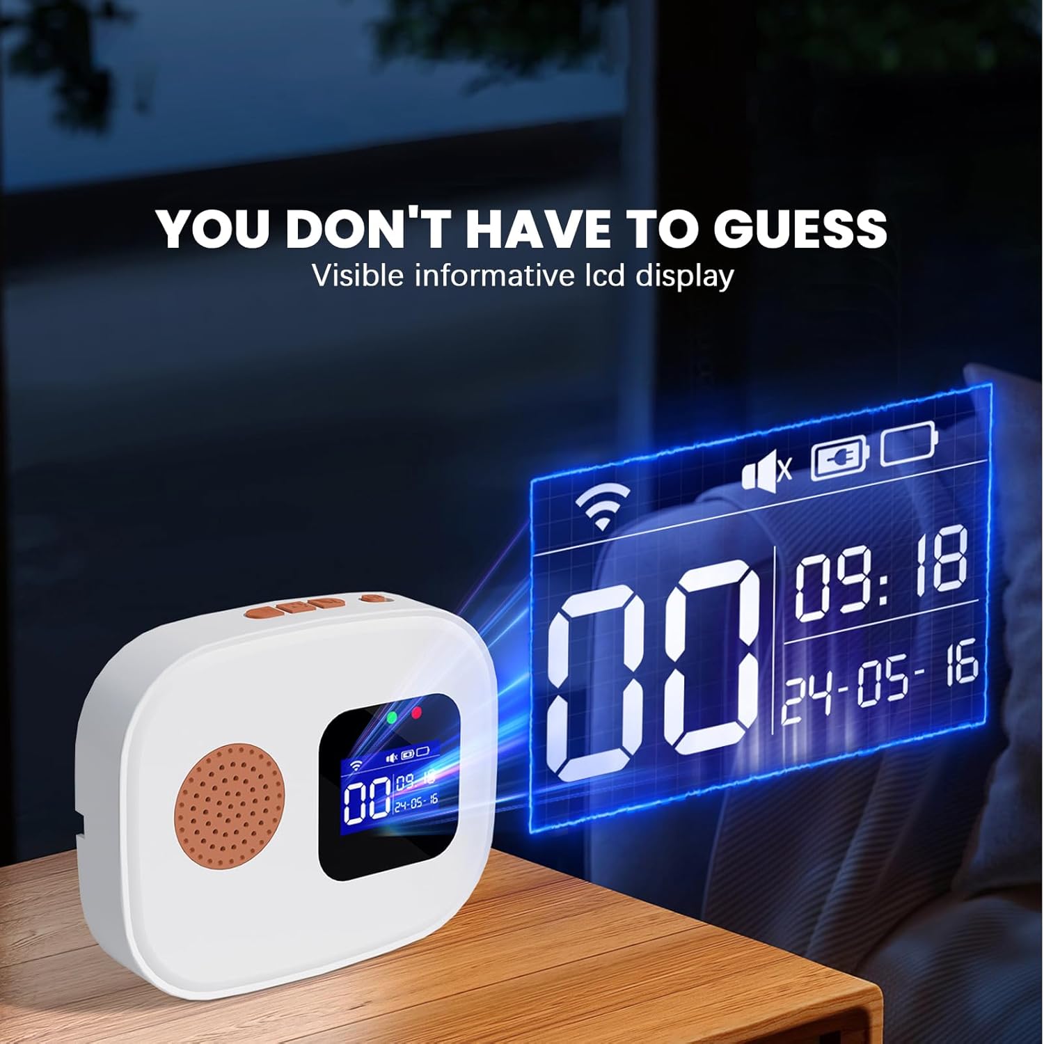 Emergency Call Button for Seniors, Seniors Emergency Call, WiFi Smart Emergency Call Bell Alert System, 6 x SOS Emergency Call Button, 1 x Receiver Digital Display, Home Emergency Call for Elderly Patients, Disabled, Children – Bild 3