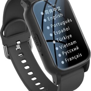 Emergency Watch for Seniors, Emergency Call Watch with Fall Detection, Seniors Emergency Call Bracelet with SOS Emergency Button, HD Voice Call and Waterproof, Emergency Call Button for Seniors, Black