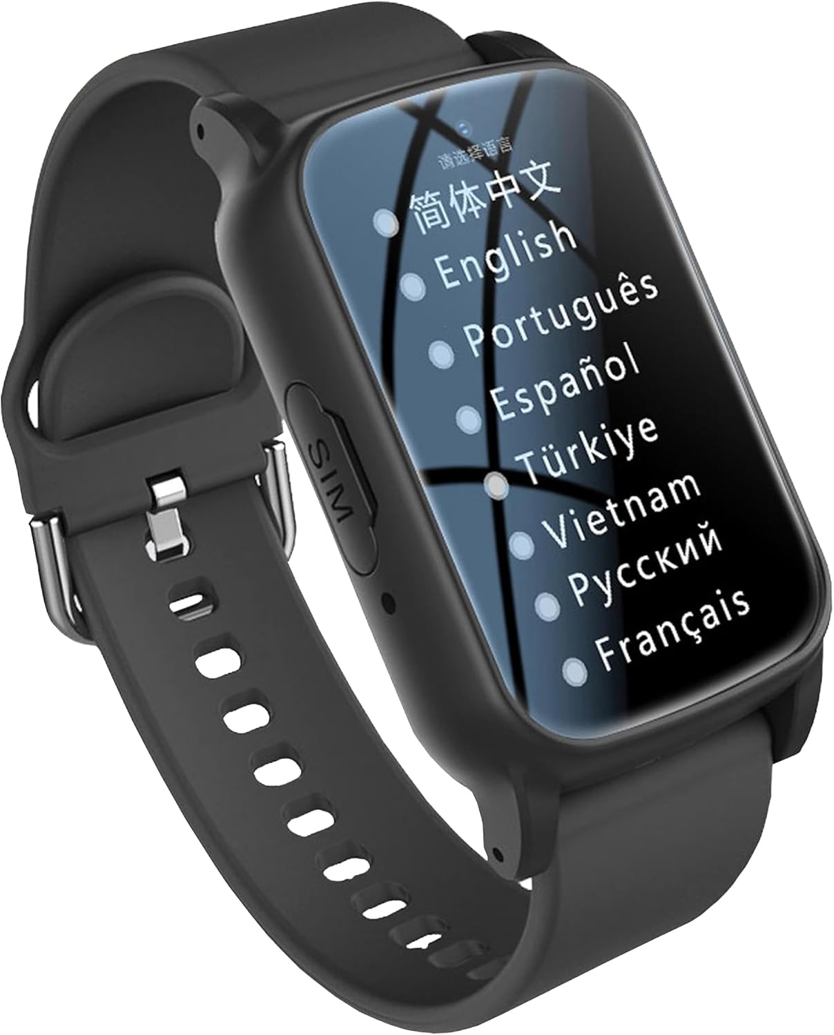Emergency Watch for Seniors, Emergency Call Watch with Fall Detection, Seniors Emergency Call Bracelet with SOS Emergency Button, HD Voice Call and Waterproof, Emergency Call Button for Seniors, Black
