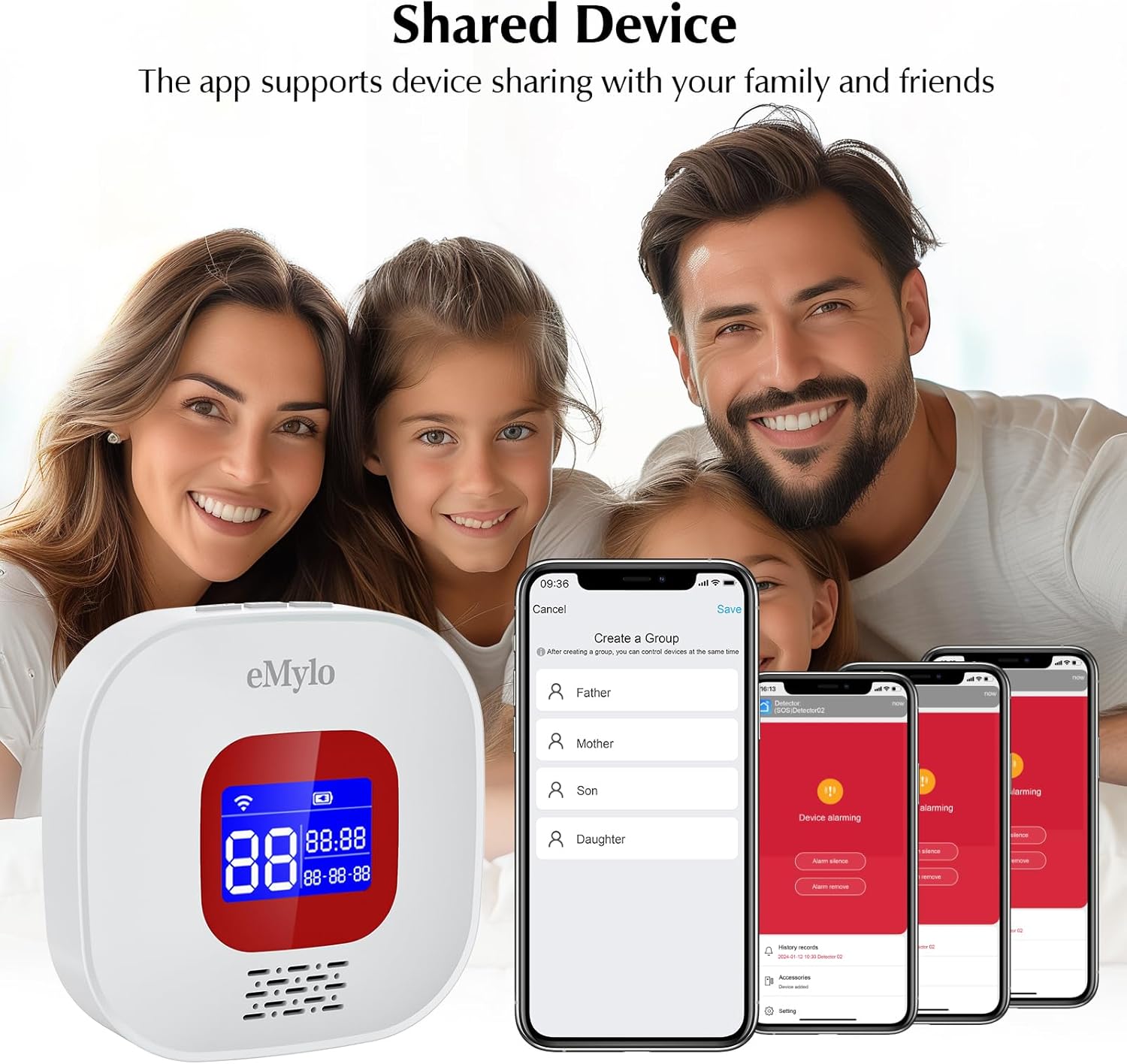 Seniors Emergency Call, Home Emergency Call, Emergency Button for Seniors, WiFi Seniors, Emergency Call Receiver x 1 + Call Button x 2, Compatible with Tuya Smart/Smart Life/Alexa (Supports Wi-Fi 2.4 GHz) – Bild 5