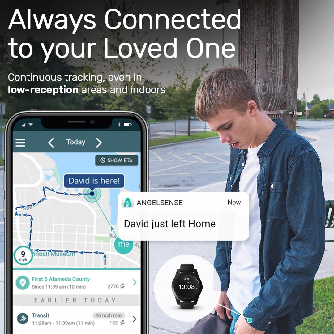AngelSense Assistive Technology Watch with Personal GPS Tracker for Teens, Adults, Seniors, Autism, Special Needs, Dementia, Speakerphone, SOS Button, Live Tracking, Subscription Required – Bild 5