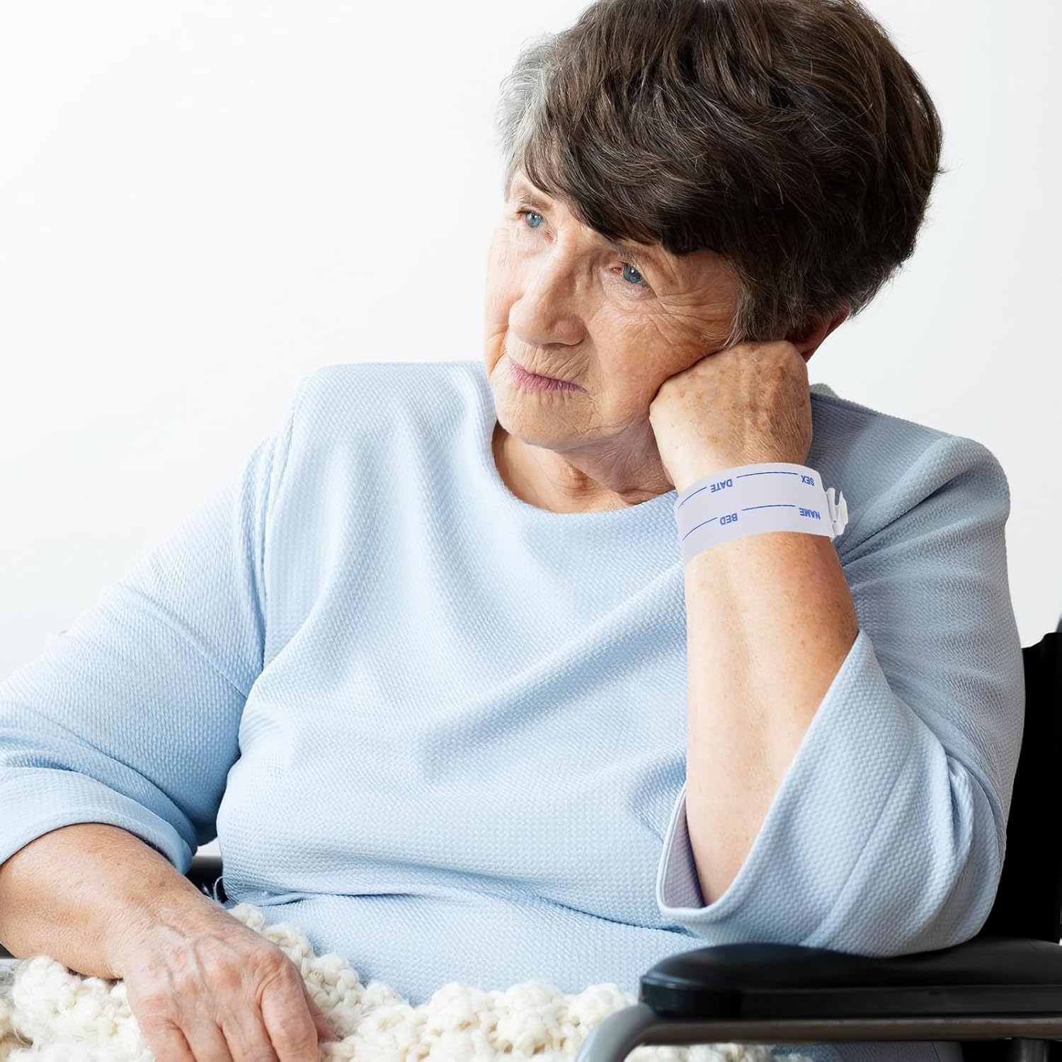 100 Stück Medizinische Patientenarmbänder aus Pvc mit Verstellbarer Passform zur Genauen Identifikation im Krankenhaus für Erwachsene und Senioren – Bild 4