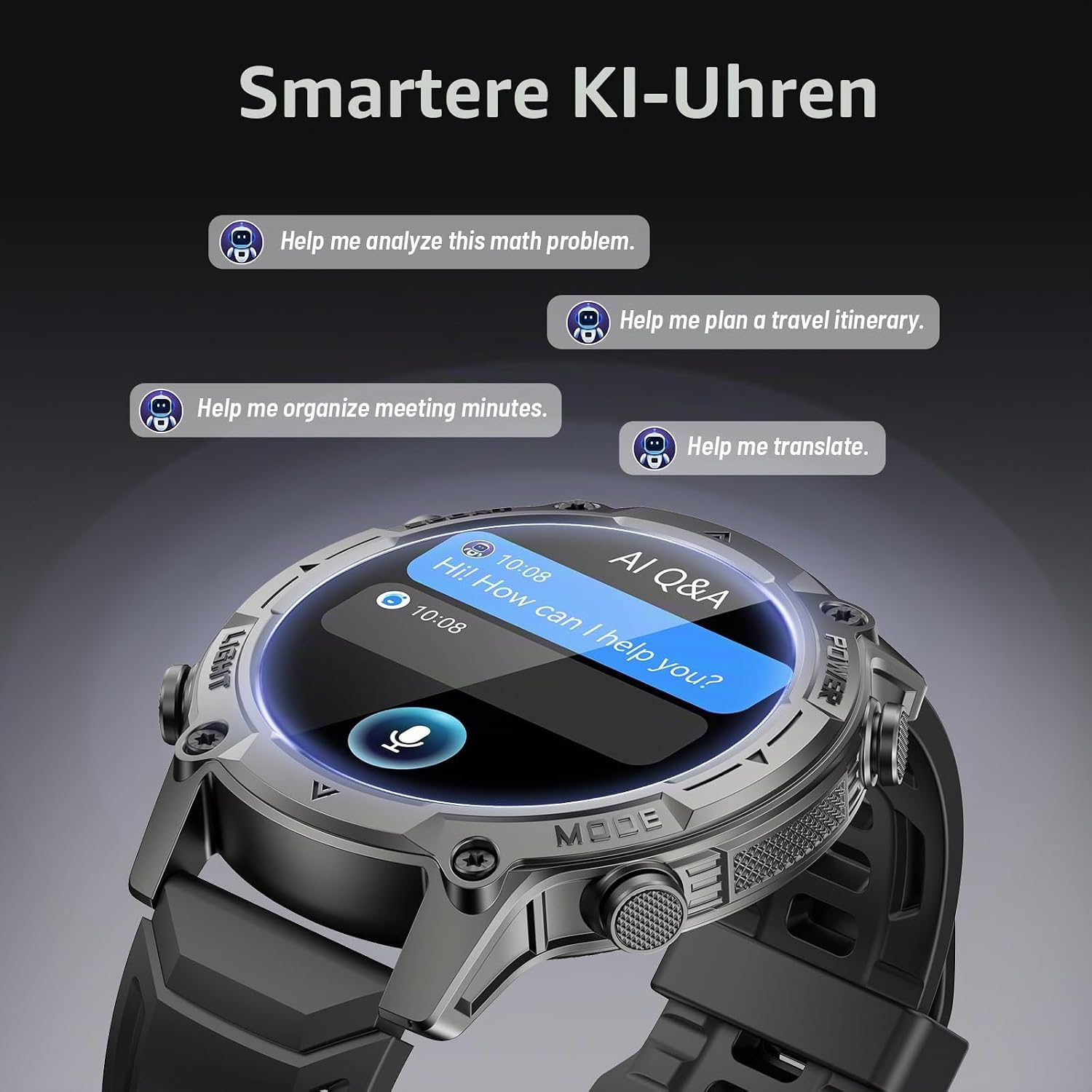 SOUYIE Men's Smartwatch with GPS, Offline Maps & 6 Satellite Navi, 5ATM Waterproof, 21 Day Battery, AI Voice Assistant, 178 Sports Modes, Fitness Tracker with Heart Rate Monitor & Sleep Monitor for Android iOS – Bild 6