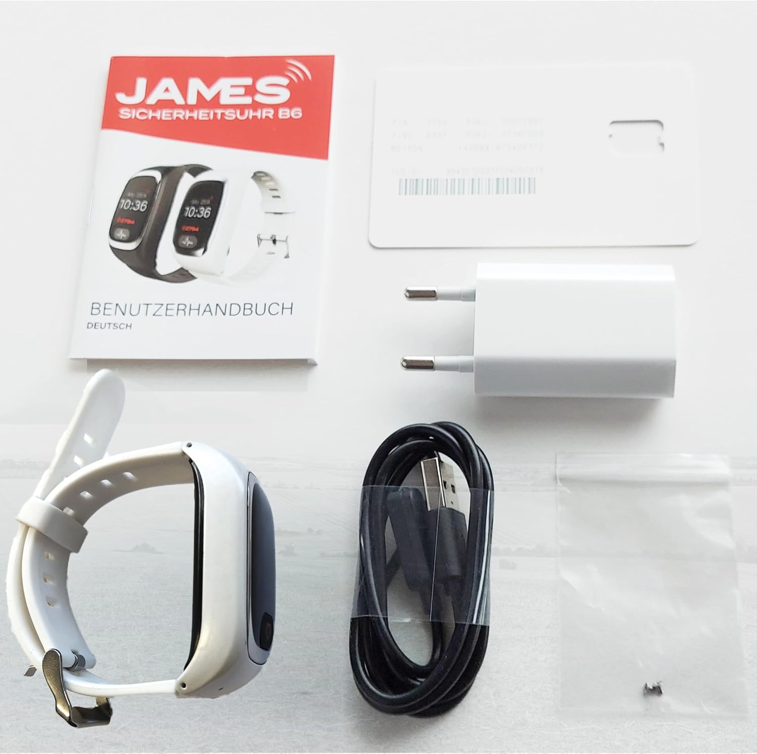 James B6 Emergency & Safety Watch for Seniors (White) with GPS, Fall Detection, SOS Button, Heart Rate Measurement & Health Functions, Family App, Loud Alarm, Includes SIM Card & 2 Free Month Tariff – Bild 8