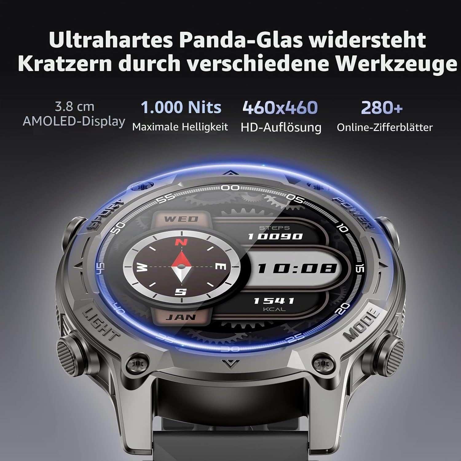 SOUYIE Men's Smartwatch with GPS, Offline Maps & 6 Satellite Navi, 5ATM Waterproof, 21 Day Battery, AI Voice Assistant, 178 Sports Modes, Fitness Tracker with Heart Rate Monitor & Sleep Monitor for Android iOS – Bild 8