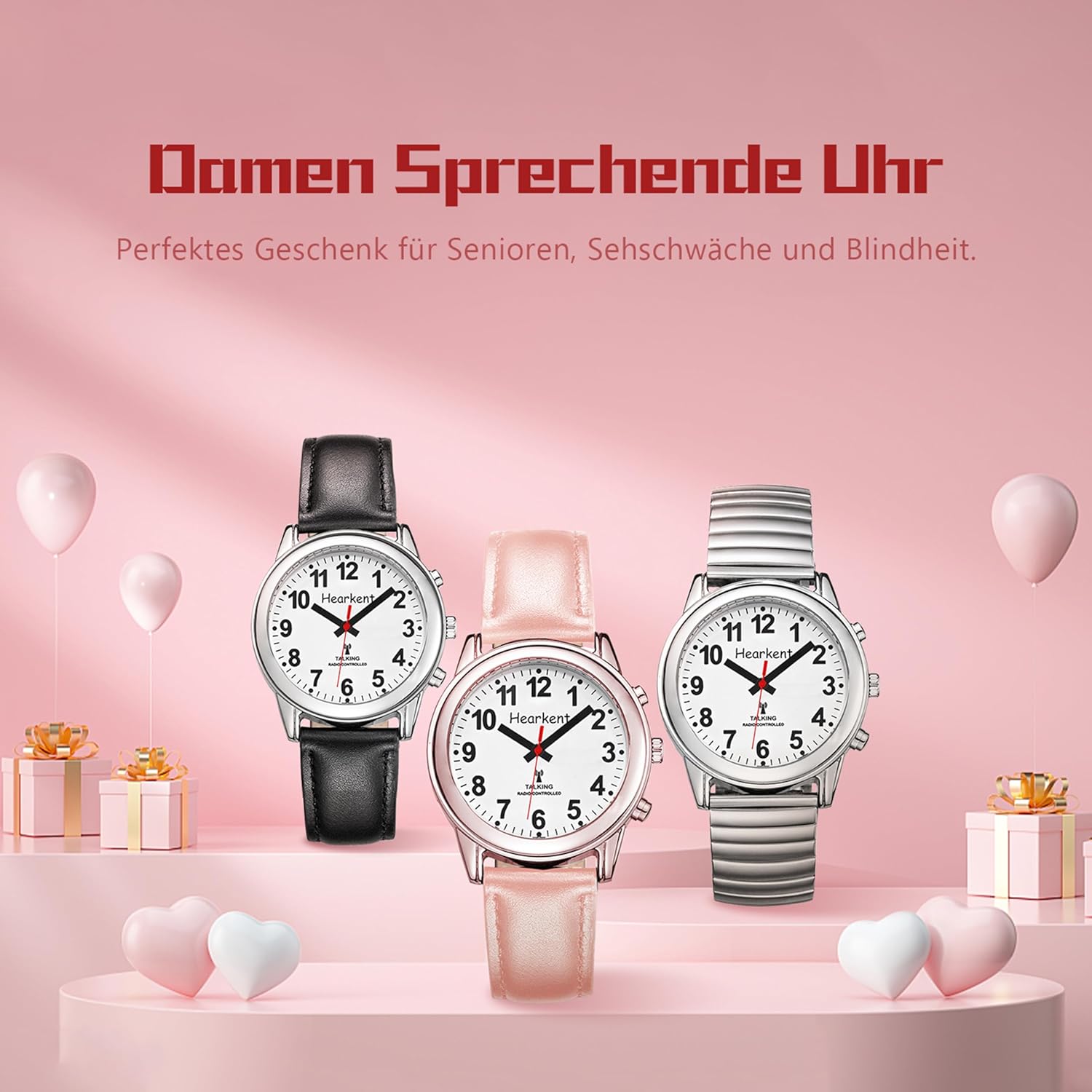 Hearkent Talking Watch with German Voice Edition, Seniors Watch, Blind Watches, Visually Impaired Watch – Bild 4