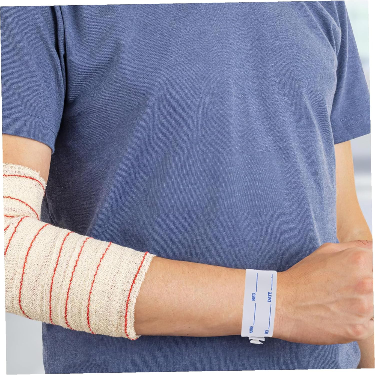 Amosfun Medizinische Armbänder aus Weißem Pvc 100 Stück Wasserfest und Schmutzabweisend Krankenhaus Armbänder zur Patientenidentifikation im Krankenhaus für Erwachsene und Senioren – Bild 6