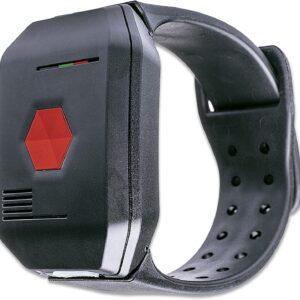 DistyNotruf NEO mobile emergency bracelet for home - splash-proof emergency bracelet as a telephone for senior citizens House emergency call Senior telephone emergency button Emergency button incl. Clip and necklace